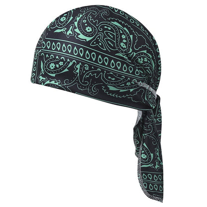 Elastic Cycling Sports Cap – Dark Green-Black