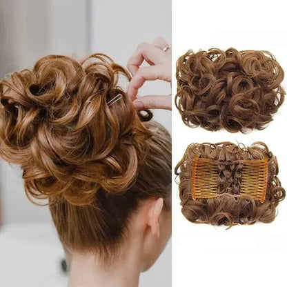 CurlNest – Messy Bun for Everyday Chic Looks – Light Brown