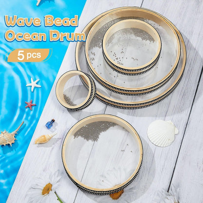 SeaVibe – Relaxing Ocean Drum in Multiple Sizes – Set (4 in + 6 in + 8 in + 10 in + 12 in)