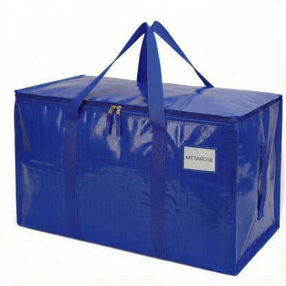 24 Gallon Extra Large Heavy Duty Foldable Moving Bags – Blue