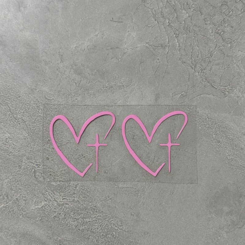 BlessedRide – Faith-Based Rearview Mirror Decal – Pink / 2 PCS