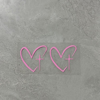 BlessedRide – Faith-Based Rearview Mirror Decal – Pink / 2 PCS