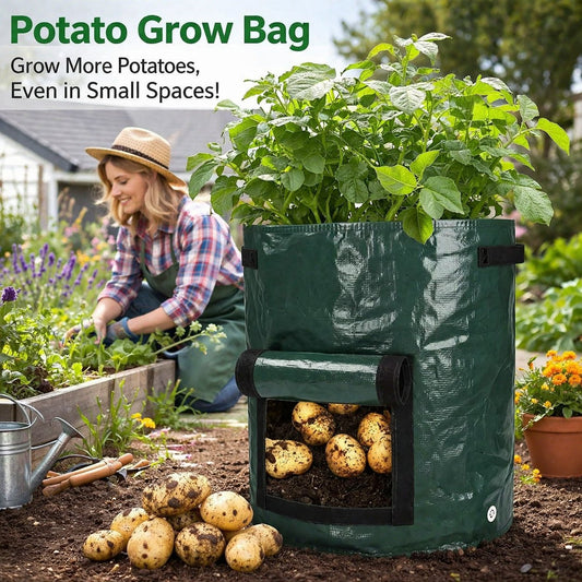 GrowFlex – Gallon Garden Cloth Planting Bags – 7 Gallon / Buy 1 Set（3pcs）