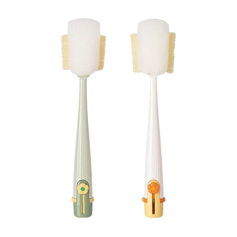 BrushPro | Versatile 5-in-1 Bottle Cleaning Brush – White + Green