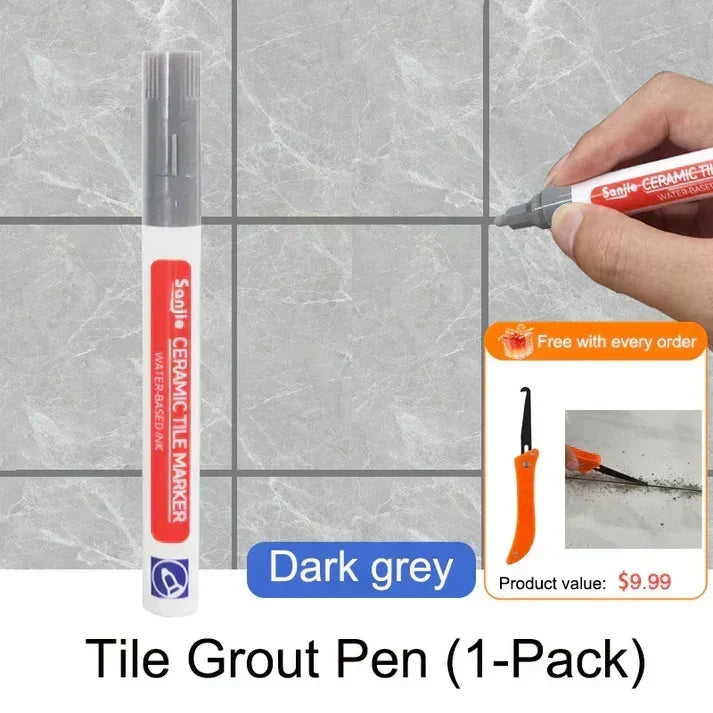 MouldShield – Anti Mould Ceramic Tile Joint Pen – Dark grey / Without Mold Remover Spray