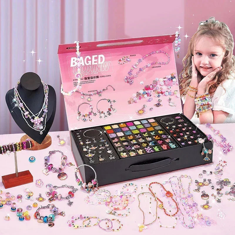 Charmella – Girls Charm Bracelet Making Kit – Luxury: One-layer design with charming gift box