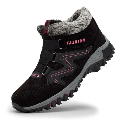 WARM AND COMFORTABLE NON-SLIP BOOTS – Black/Pink / 35