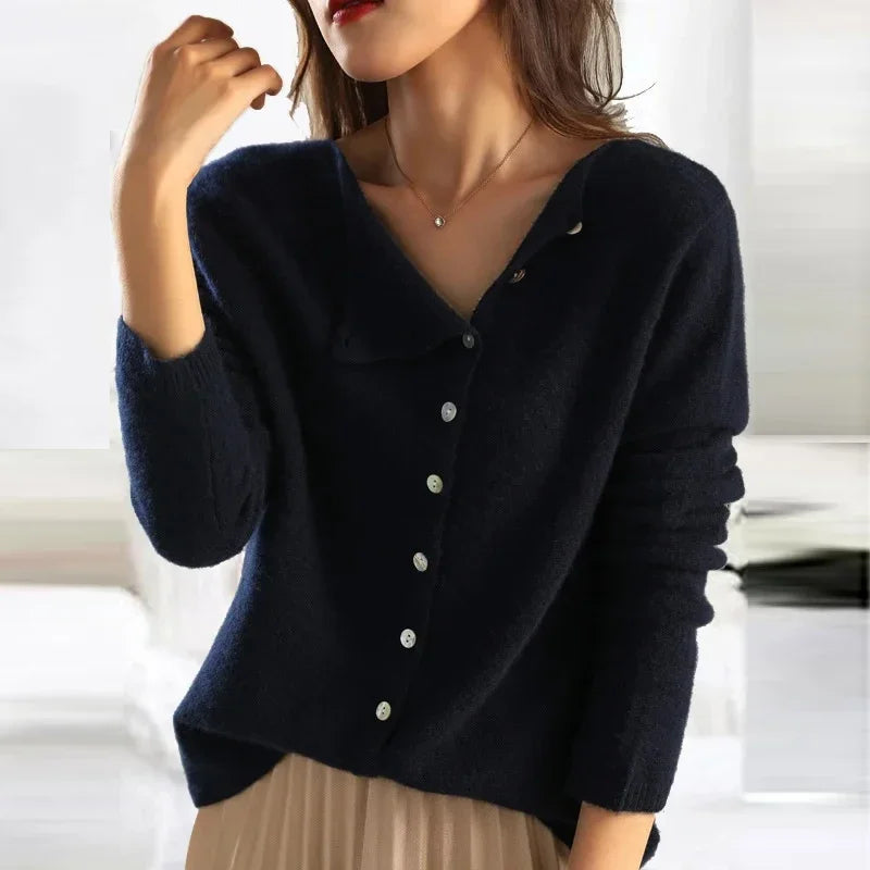 Heather Elegant Cardigan – Black / S