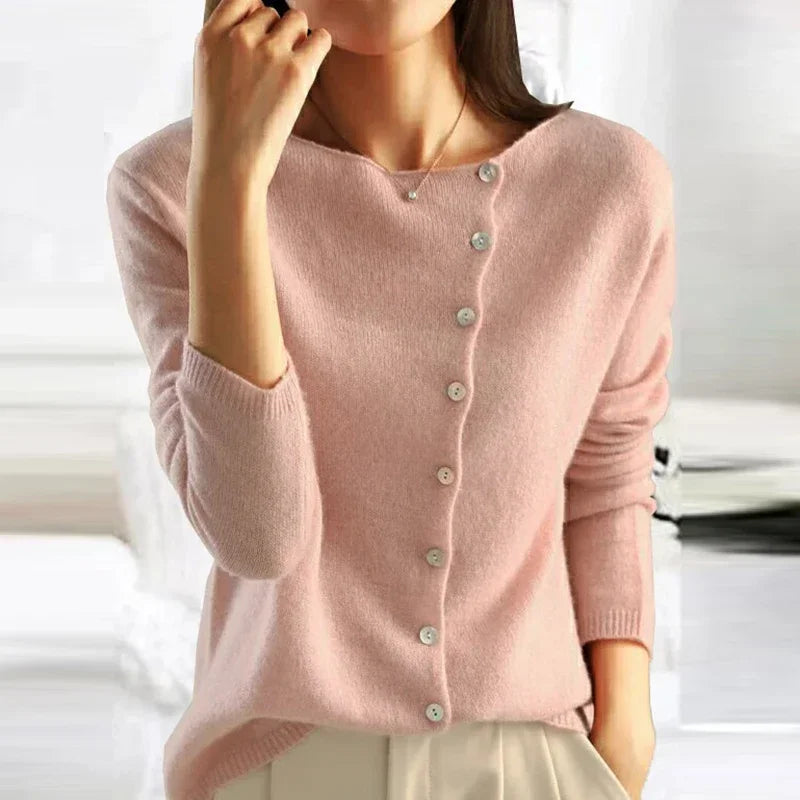 Heather Elegant Cardigan – Pink / S