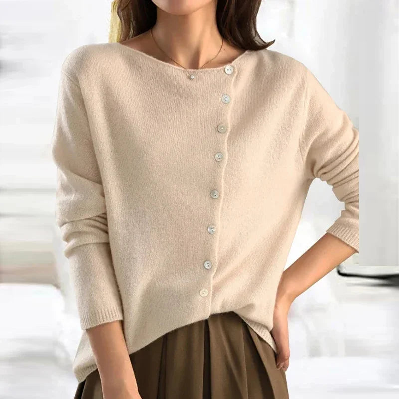 Heather Elegant Cardigan – Beige / S