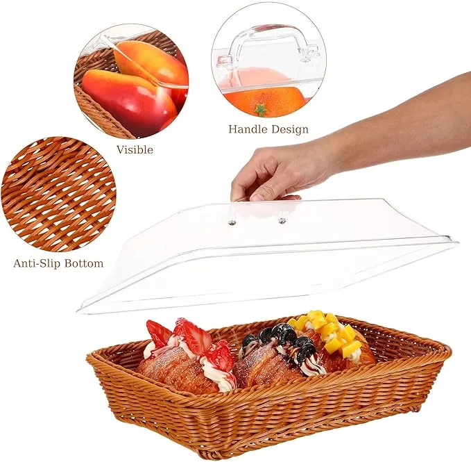 DineAura – Acrylic Covered Serving Basket – image 10
