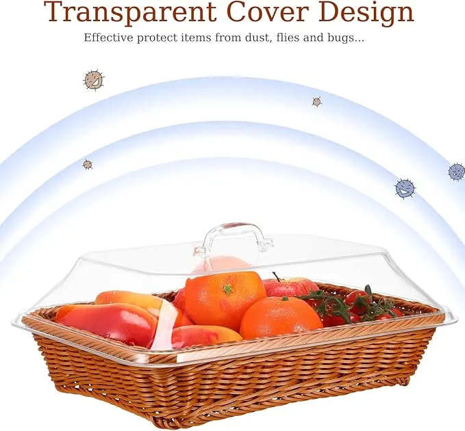 DineAura – Acrylic Covered Serving Basket – image 16