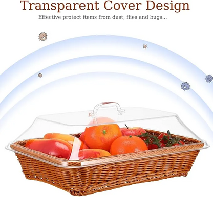 DineAura – Acrylic Covered Serving Basket – image 16