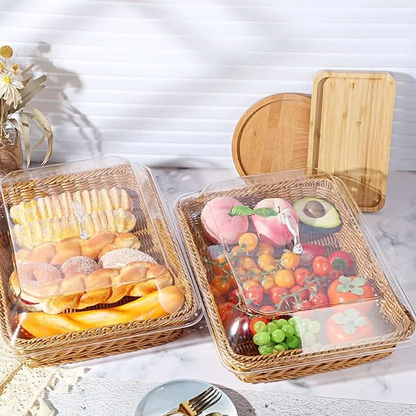 DineAura – Acrylic Covered Serving Basket – image 14