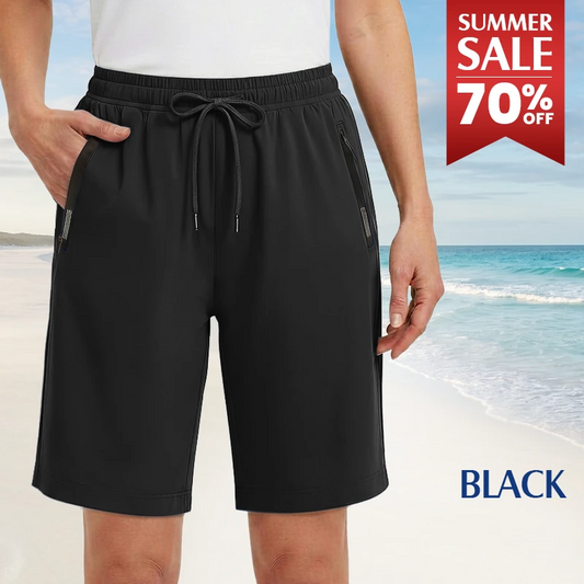 AeroLuxe – Women’s Ice Silk Quick Dry Stretch Shorts – Black / XXS