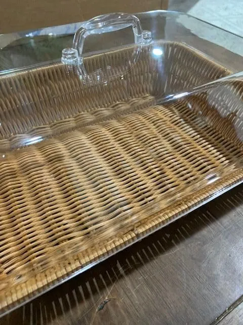 DineAura – Acrylic Covered Serving Basket – image 18