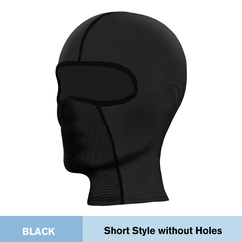 StormShield – Windproof Full Face Mask – Short Style without Holes / Black