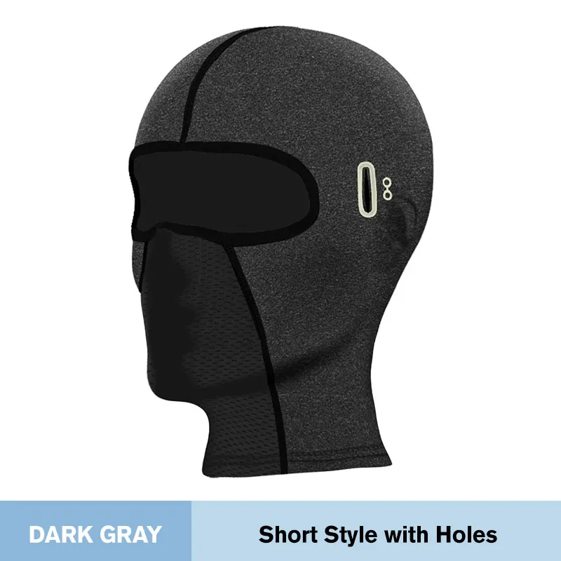 StormShield – Windproof Full Face Mask – Short Style with Holes / Dark Gray