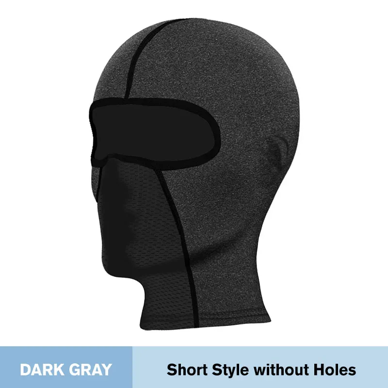 StormShield – Windproof Full Face Mask – Short Style without Holes / Dark Gray