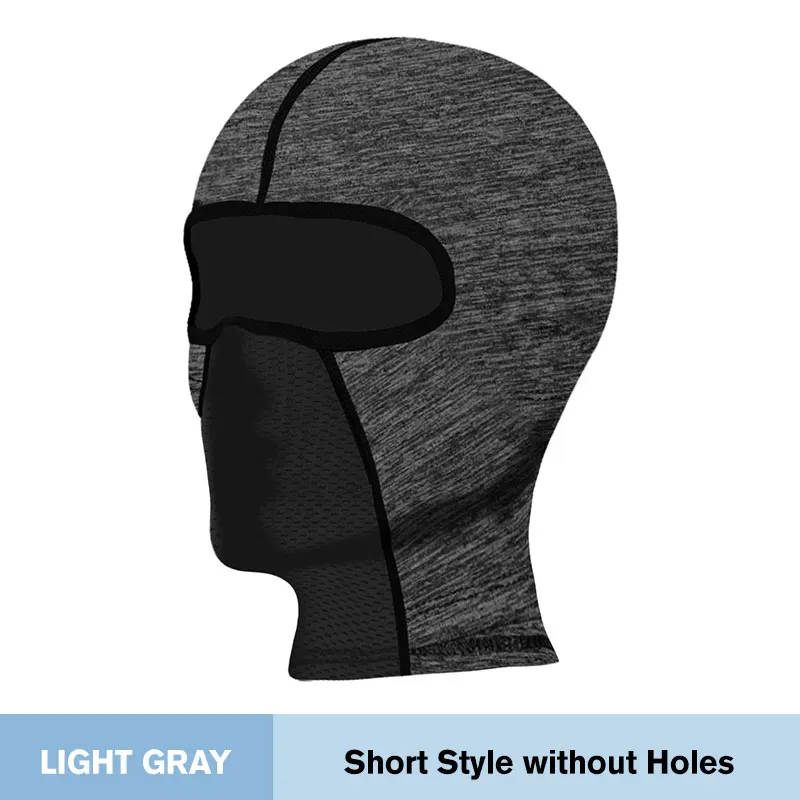 StormShield – Windproof Full Face Mask – Short Style without Holes / Light Gray