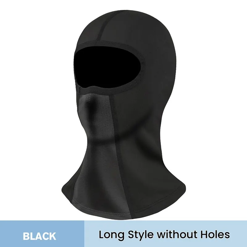 StormShield – Windproof Full Face Mask – Long Style without Holes / Black