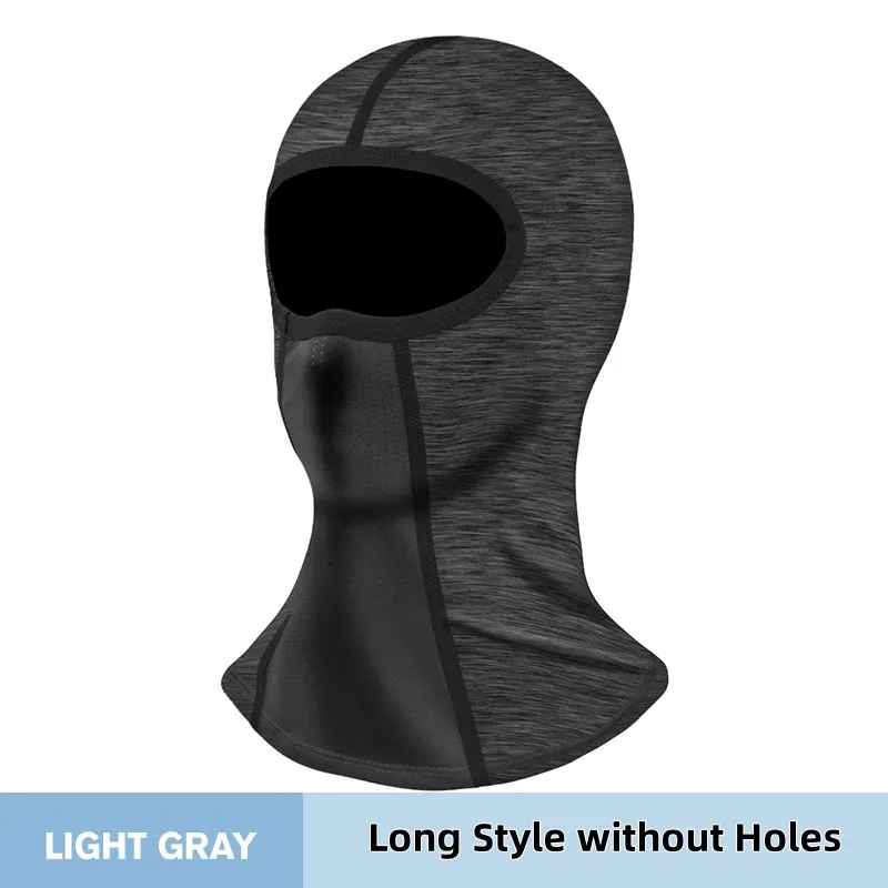 StormShield – Windproof Full Face Mask – Long Style without Holes / Light Gray