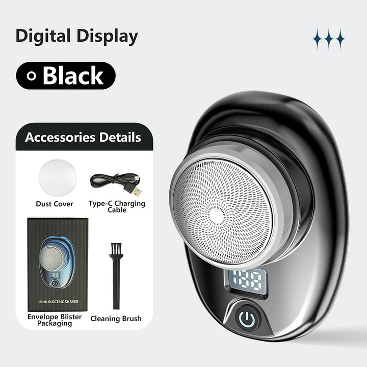 ShaveMate – Portable Electric Shaver – Black