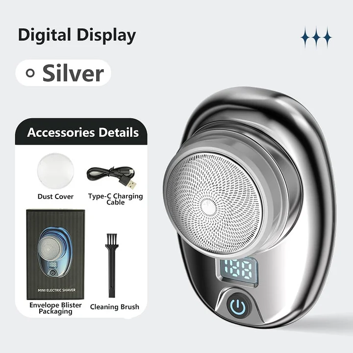ShaveMate – Portable Electric Shaver – Silver