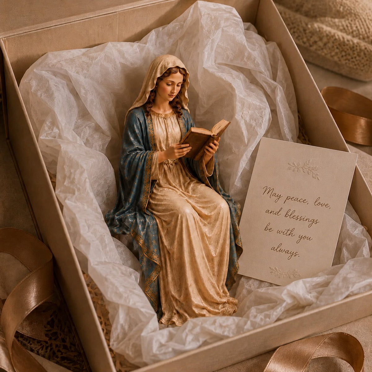 DivineRest - Virgin Mary Reading Figurine – image 7