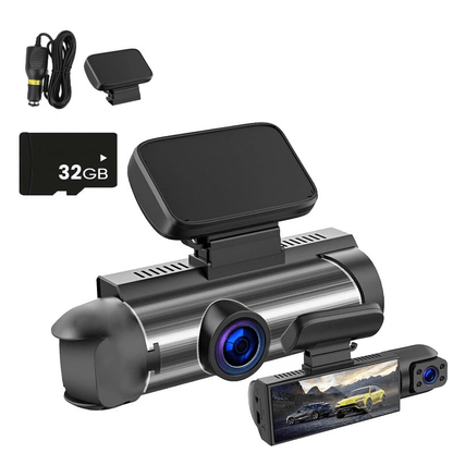 RoadEye – Smart Dual Vision Dashcam – Front & Rear Dashcam Dual recording (front and interior) + 32G Memory Card (Free Shipping)