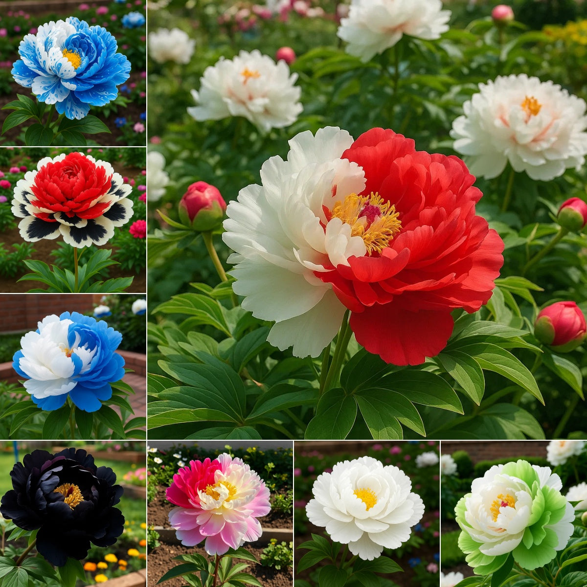 RoyalPetal – Luxury Garden Peonies – Set Of 8 Colors / Starter Bundle (2 Plants)