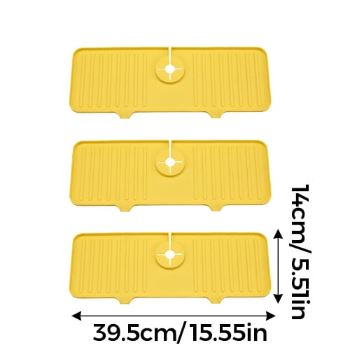 AquaGuard – Protective Kitchen Sink Faucet Mat – Yellow*3