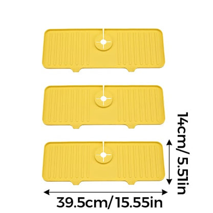 AquaGuard – Protective Kitchen Sink Faucet Mat – Yellow*3