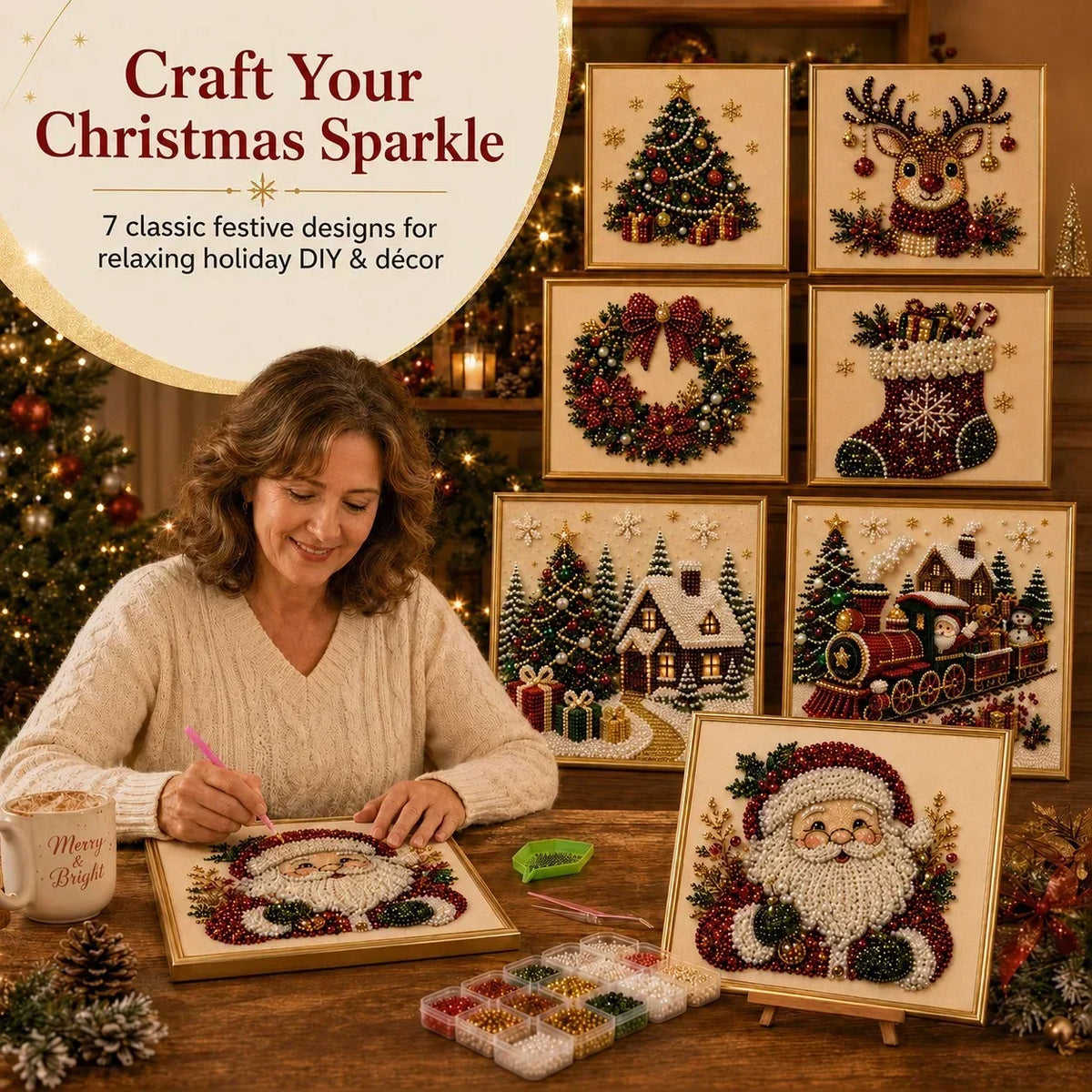 PearlCraft – Premium 3D Christmas Diamond Painting Kit – image 2