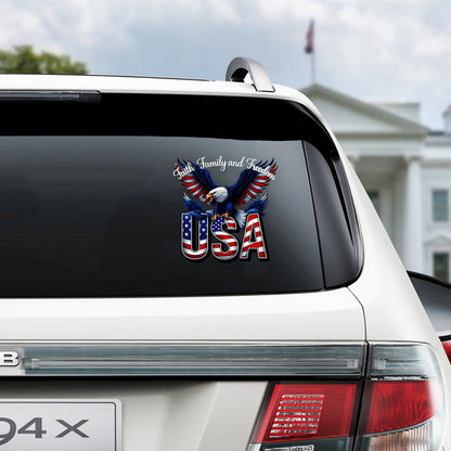 LibertyMark – America 250 Years Faith Family Freedom Car Decal – image 3
