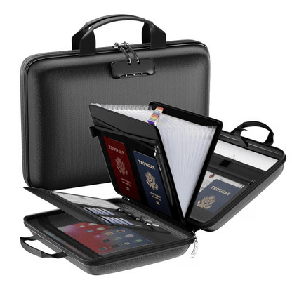 FileFort – Combination Lock Document Organizer – Transparent Inner Pages / Buy 1