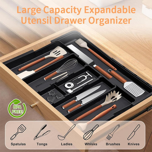 DrawerMax – Adjustable Storage Tray – Black