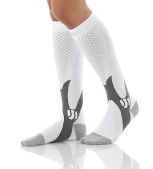FlexiRelief – High-Grade Compression Support Socks – White / S/M