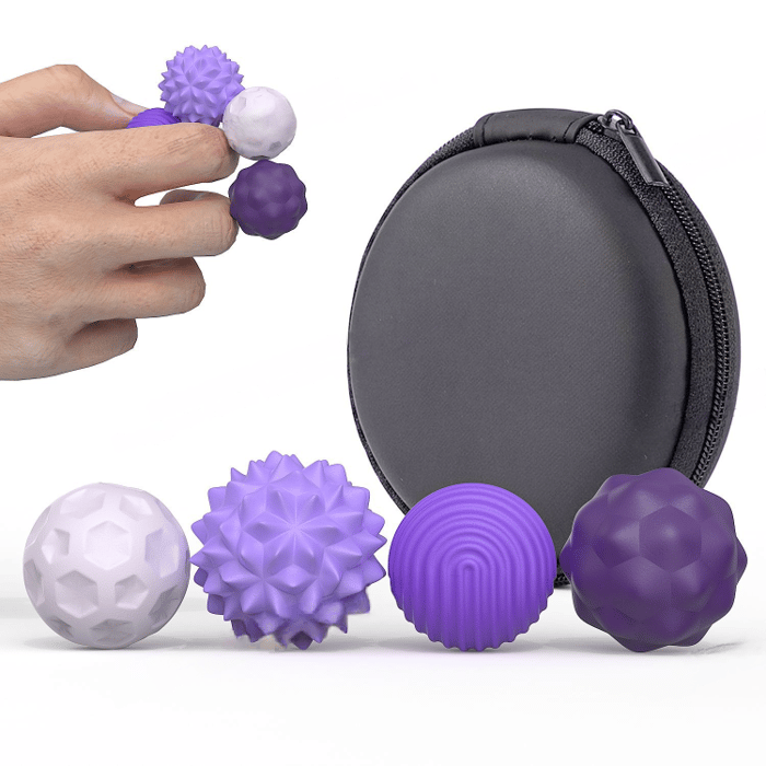 MagnaSphere – Stress Relief Fidget Ball Toy – Purple / 4 Counts/set