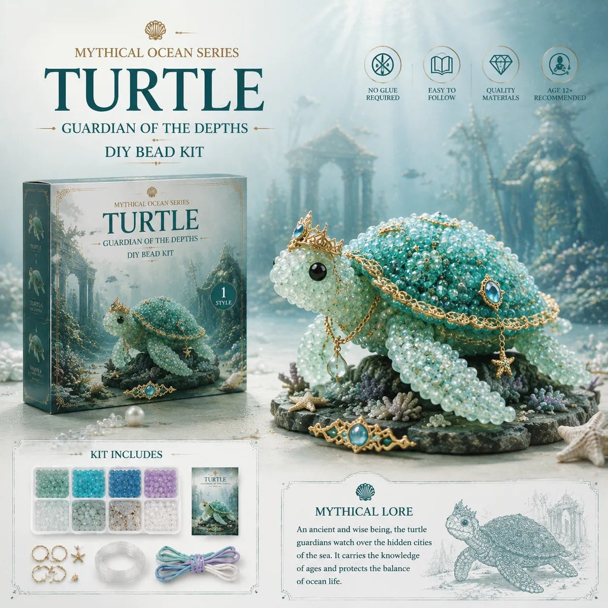 SeaSpark – Mythical Ocean Craft Bead Set – Turtle
