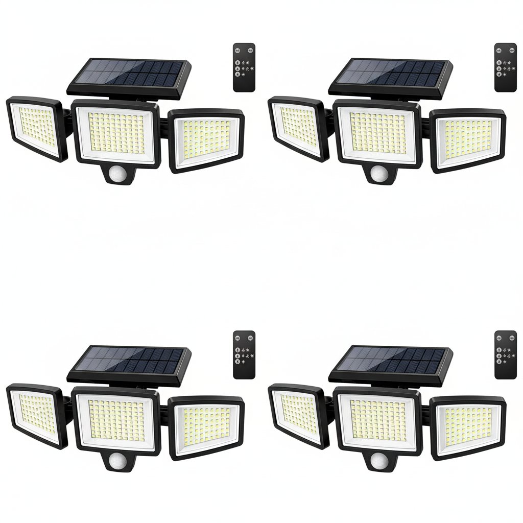 VistaGlow – Smart Solar-Powered Garden Stake Lights – 4 pcs / Wall-mounted