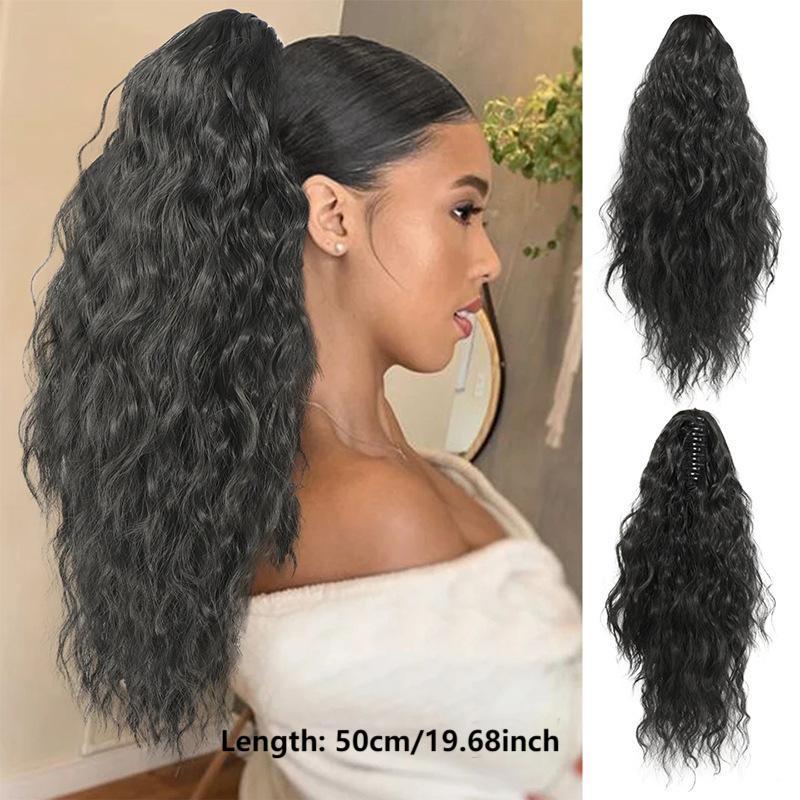 SilkiPony – Natural Hair Ponytail Extension – Black short style