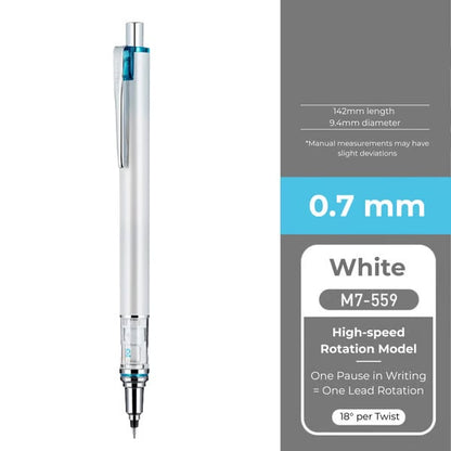 WritePro – Advance Mechanical Pencil M5-559, 0.3 mm – 0.7 mm – White 0.7 mm