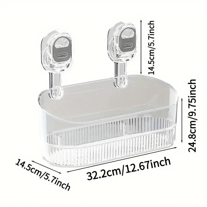 No-Drill Bathroom Suction Storage Box – Large Capacity & Strong Load-Bearing – image 10