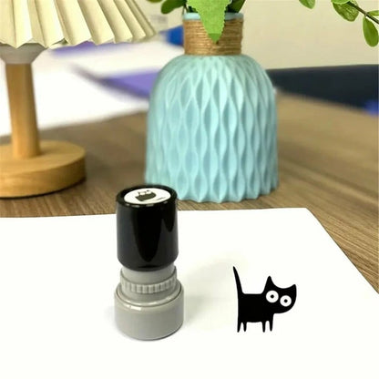 MeowMark – Cat Pattern Stamp Set – A Set Pack(Tail-up kitten+Walking kitten+Crooked-neck kitten+Crooked-tail kitten) 4pack