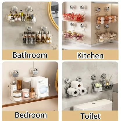 No-Drill Bathroom Suction Storage Box – Large Capacity & Strong Load-Bearing – image 6