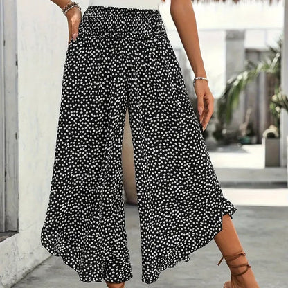 AeriFlow – Flowy High Waist Wide Leg Pants – Black / S