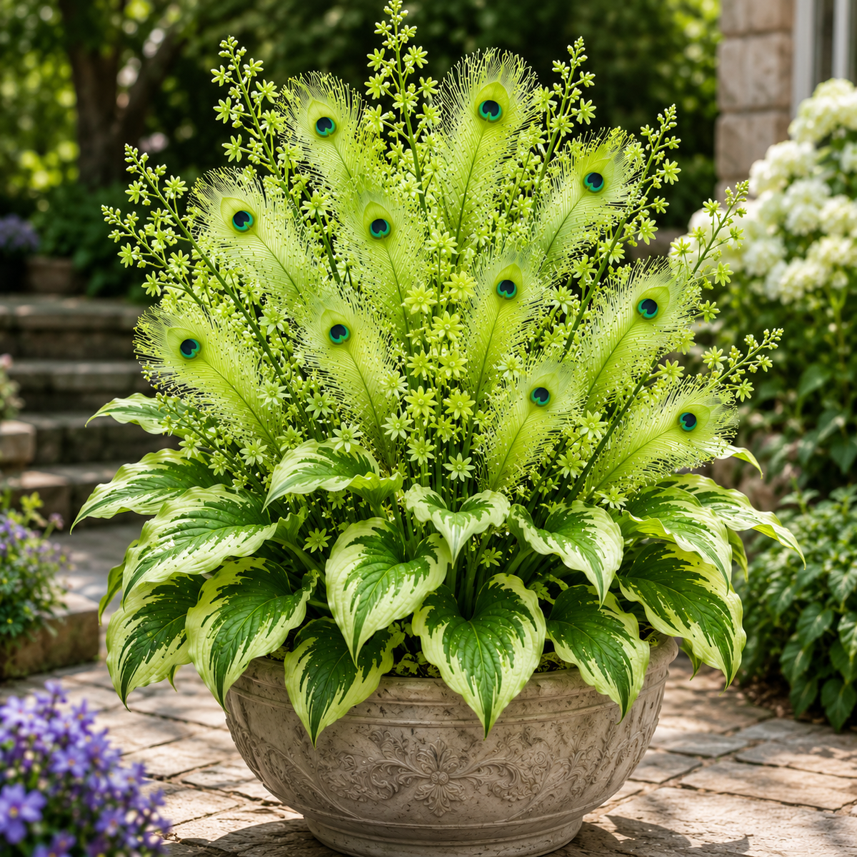 BloomVista – Vibrant Color Garden Hosta Bulbs – Green / Starter Garden Set(3 Bulbs)