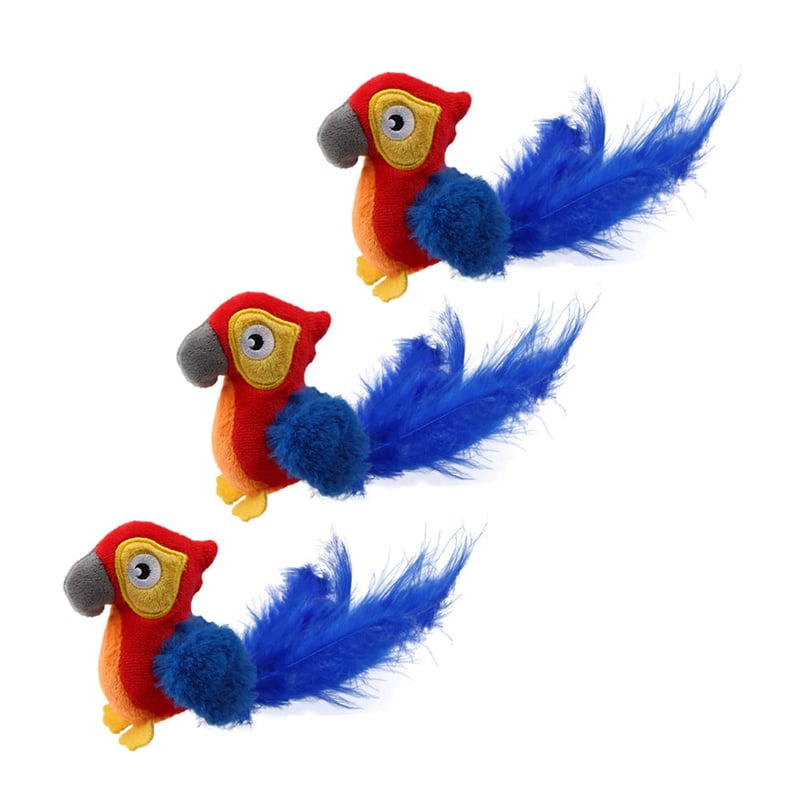 HuntFlap – Interactive Bird Cat Toy – Parrot 3 pcs