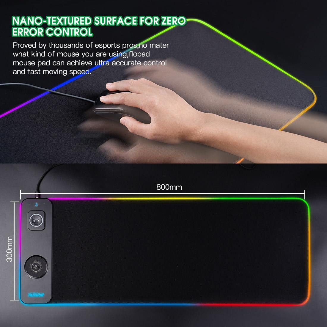 LumiDesk – RGB Waterproof Gaming Mouse Pad – image 2